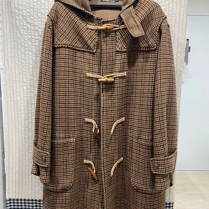 [BUNJANG] Polo Gunclub Check Duffle Hooded Coat / 폴로 건클럽 체크 더플 후드 코트 105
