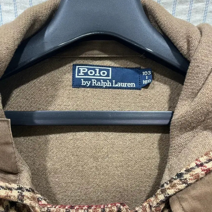 [BUNJANG] Polo Gunclub Check Duffle Hooded Coat / 폴로 건클럽 체크 더플 후드 코트 105