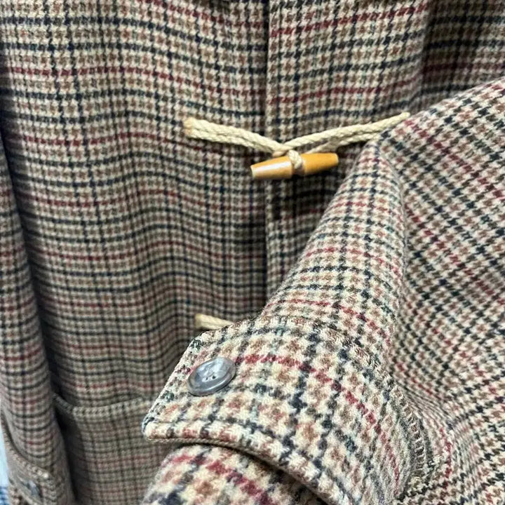 [BUNJANG] Polo Gunclub Check Duffle Hooded Coat / 폴로 건클럽 체크 더플 후드 코트 105