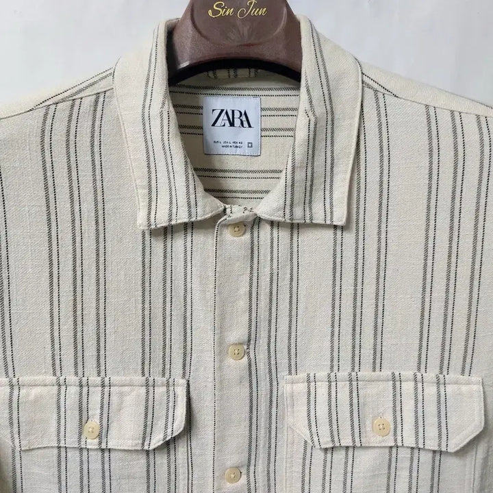 [BUNJANG] ZARA Cotton Blend Stretch Shirt 110 / ZARA 자라 면스판 셔츠 110