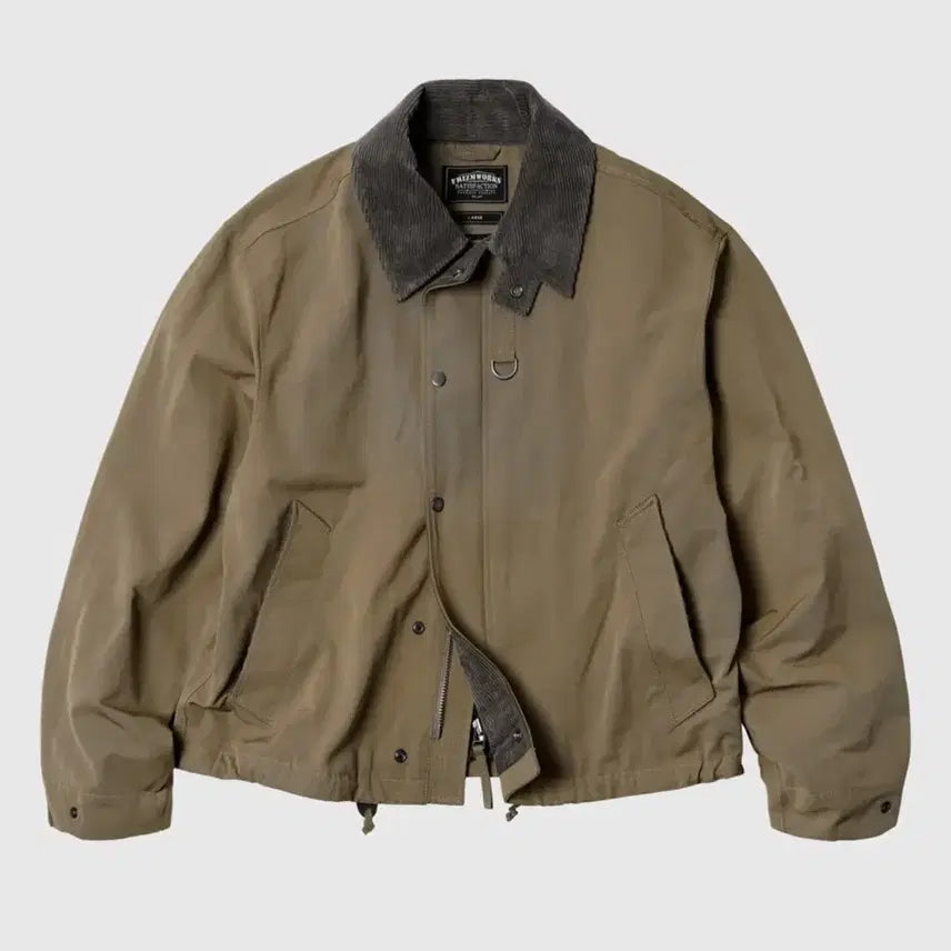 [BUNJANG] Prismworks Khaki Windbreaker Jacket (Military-Inspired Fit) / 밀리터리 감성 카키 바람막이 급처 (핏 진짜 좋음)