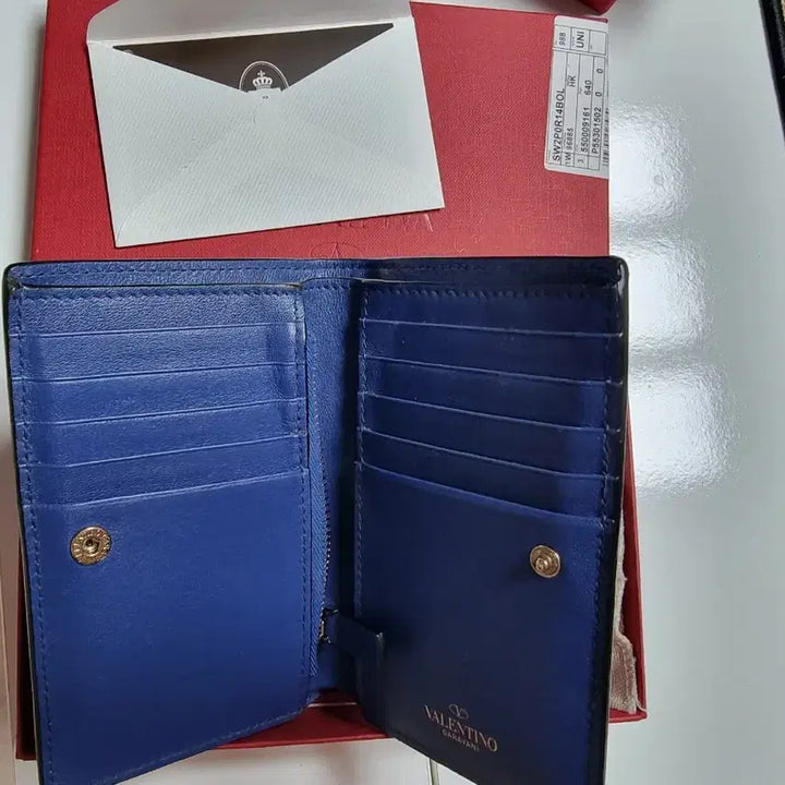 [BUNJANG] Valentino Rockstud Bi-fold Wallet Blue / 발렌티노 락스터드 블루 반지갑