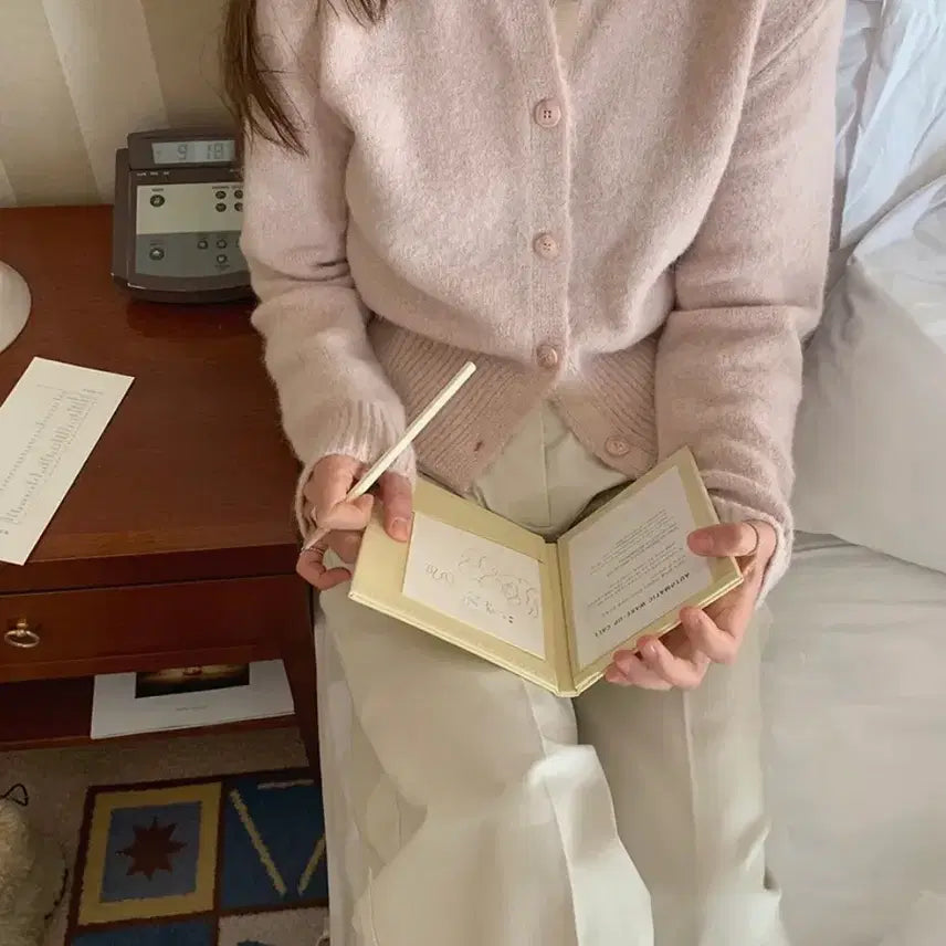 [BUNJANG] MaybeBaby Dearest Gem Cardigan - Pale Pink / 메이비베이비 [Dearest] Gem (cd) -페일핑크