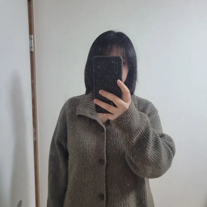 [BUNJANG] Uniqlo Souffle Yarn Standard Collar Cardigan / 유니클로 수플레얀 스탠다드 칼라 가디건