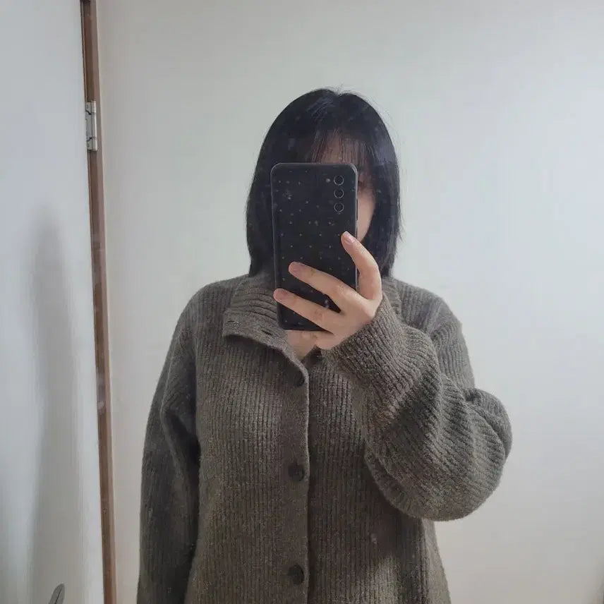 [BUNJANG] Uniqlo Souffle Yarn Standard Collar Cardigan / 유니클로 수플레얀 스탠다드 칼라 가디건