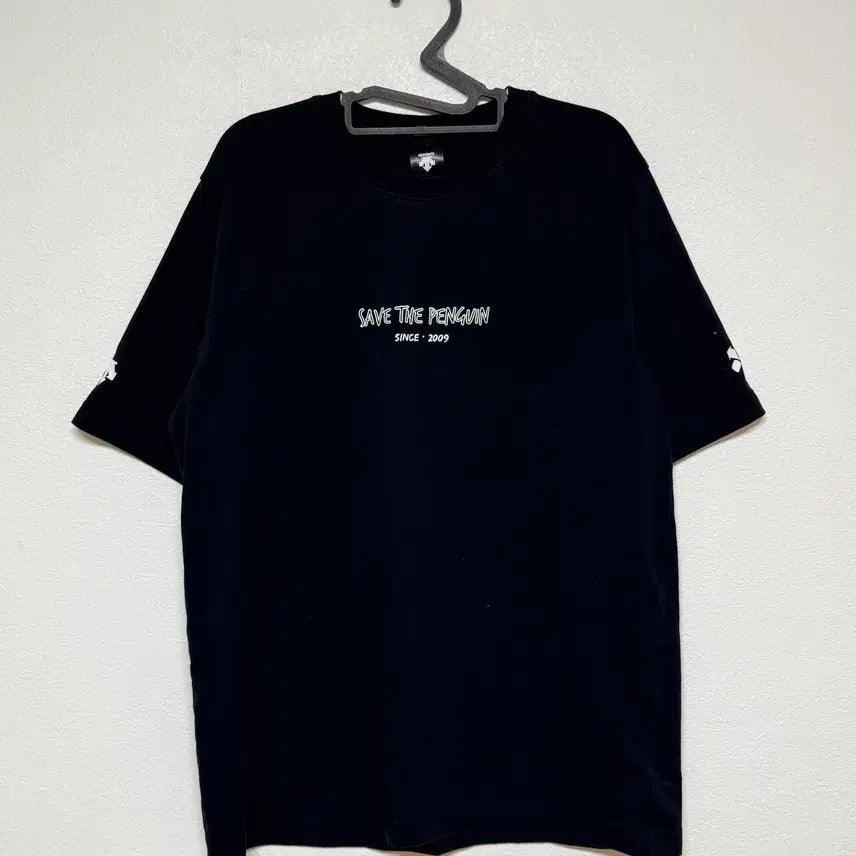 [BUNJANG] Descente Short Sleeve T-Shirt Black / 데상트 반팔티 M 블랙
