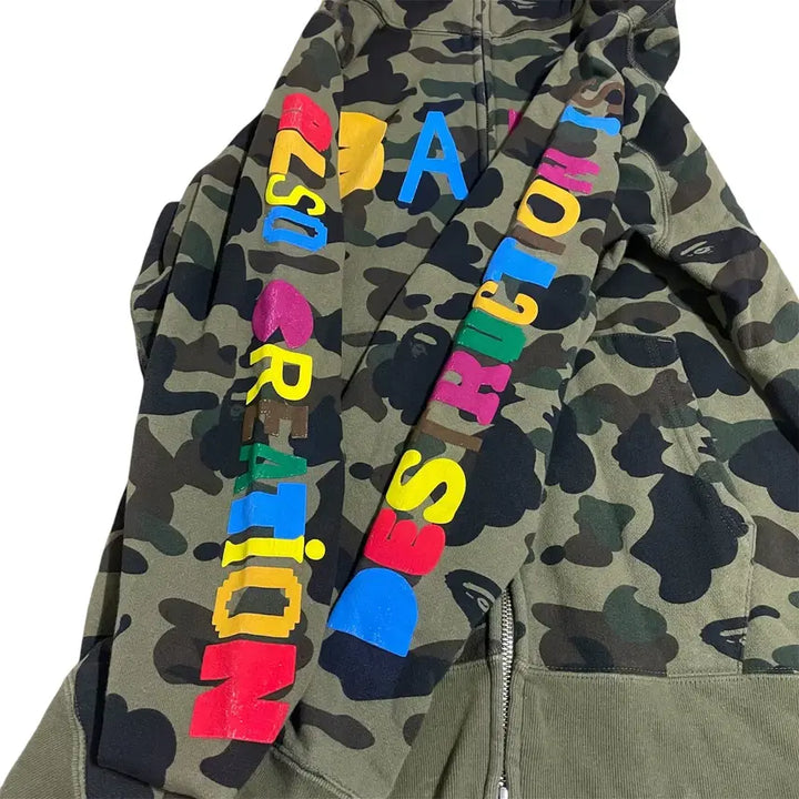 [BUNJANG] BAPE x READYMADE Tiger Shark Hooded Zip-up Jacket / M) 베이프 레디메이드 콜라보 타이거 샤크 후드 집업