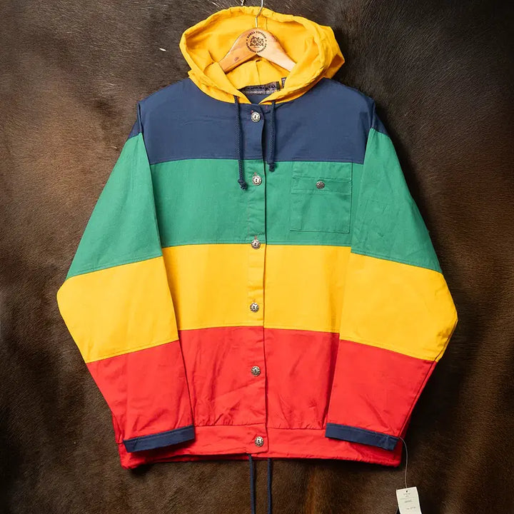 [BUNJANG] Herman Kay Color Block Hooded Jacket / [105] 80s~ Herman Kay 컬러블럭 후디드 자켓