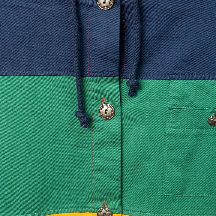 [BUNJANG] Herman Kay Color Block Hooded Jacket / [105] 80s~ Herman Kay 컬러블럭 후디드 자켓