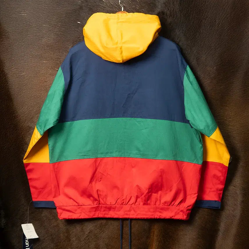 [BUNJANG] Herman Kay Color Block Hooded Jacket / [105] 80s~ Herman Kay 컬러블럭 후디드 자켓