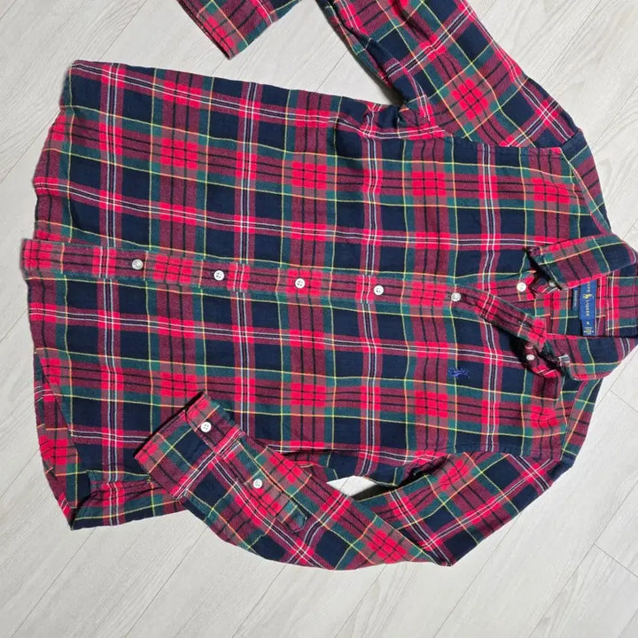 [BUNJANG] Ralph Lauren Red Checkered Shirt / 랄프로렌 정품  레드 체크 남방