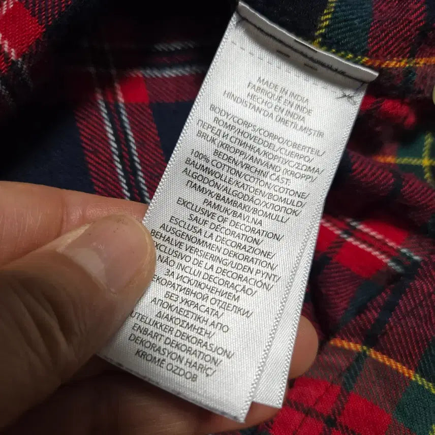 [BUNJANG] Ralph Lauren Red Checkered Shirt / 랄프로렌 정품  레드 체크 남방