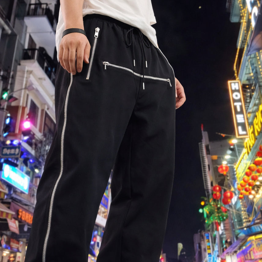 [BUNJANG] Undermycar Zipper Detailed String Pants / 지퍼 맛 제대로 살린 언더마이카 스트링 팬츠
