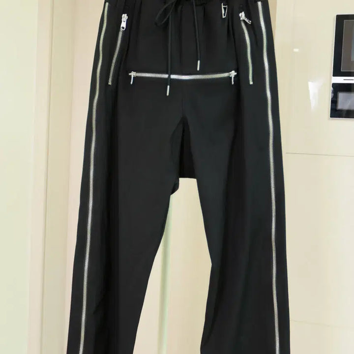 [BUNJANG] Undermycar Zipper Detailed String Pants / 지퍼 맛 제대로 살린 언더마이카 스트링 팬츠