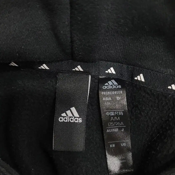 [BUNJANG] Adidas Big Logo Hoodie - Black - Size L / 아디다스 블랙 빅로고 후드티 기모 L