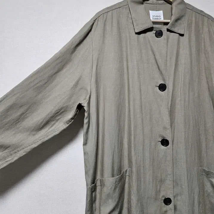 [BUNJANG] Studio Tomboy Regular Collar Coat / 스튜디오 톰보이 아웃포켓 레귤러카라 코트 프리