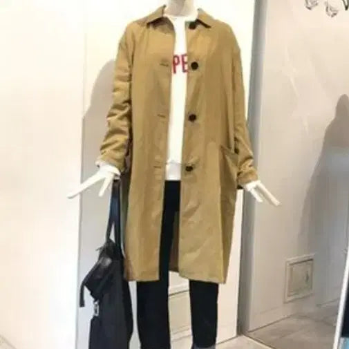 [BUNJANG] Studio Tomboy Outpocket Regular Collar Coat / 스튜디오 톰보이 블랙 아웃포켓 레귤러카라 코트 프리