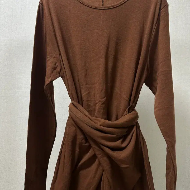 [BUNJANG] Brown Wrap Long Dress / (새상품) 브라운 랩 롱 원피스