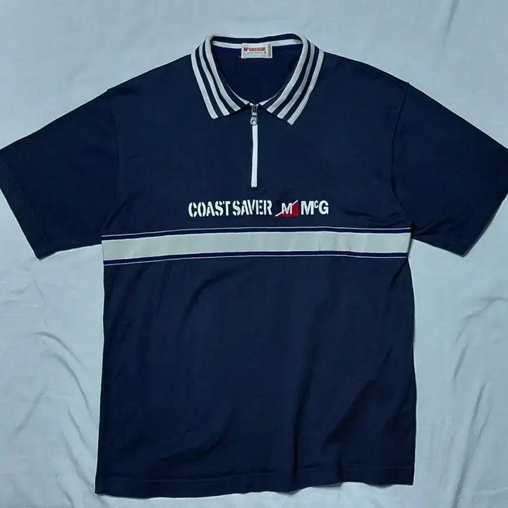 [BUNJANG] McGREGOR Vintage Half-Zip Collar T-shirt / 맥그리거(McGREGOR) 빈티지 반집업 카라 티셔츠 (L)
