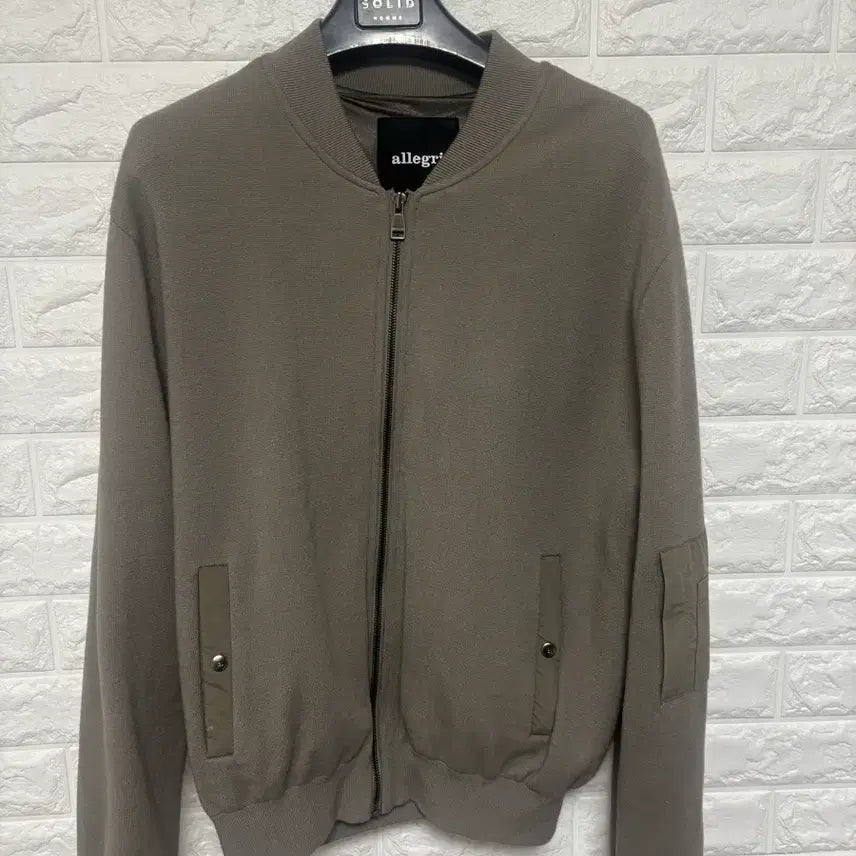[BUNJANG] Allegri Khaki Olive Rayon Blouson Jacket / allegri 알레그리 고급 블루종 자켓