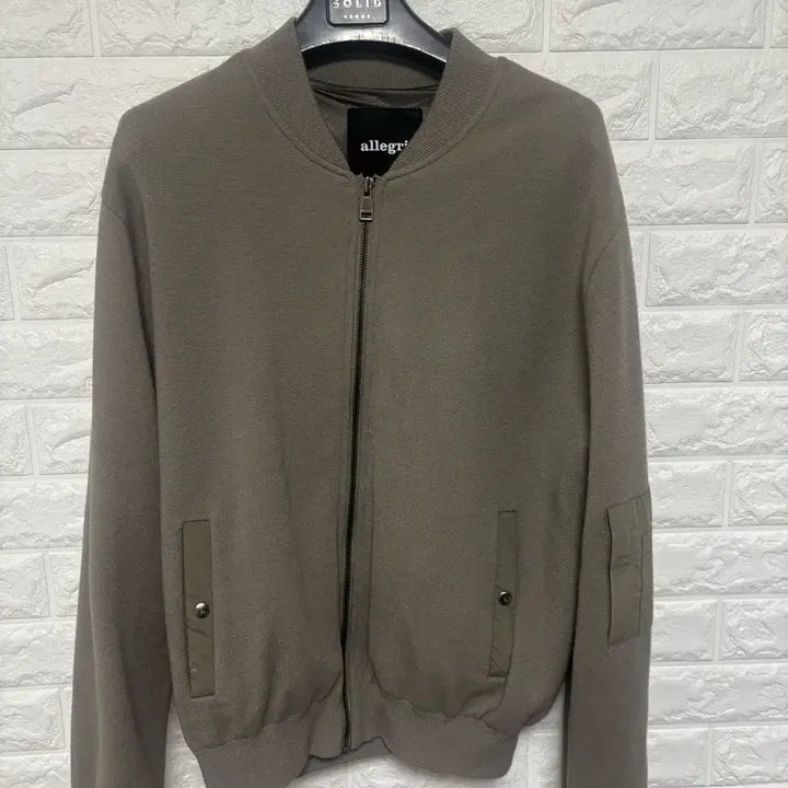 [BUNJANG] Allegri Khaki Olive Rayon Blouson Jacket / allegri 알레그리 고급 블루종 자켓