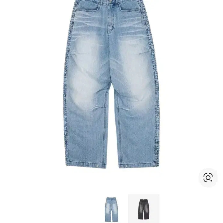 [BUNJANG] etce Smoking Detail Blue Jeans / 이티씨이 etce 스모킹 배기 청바지 블루