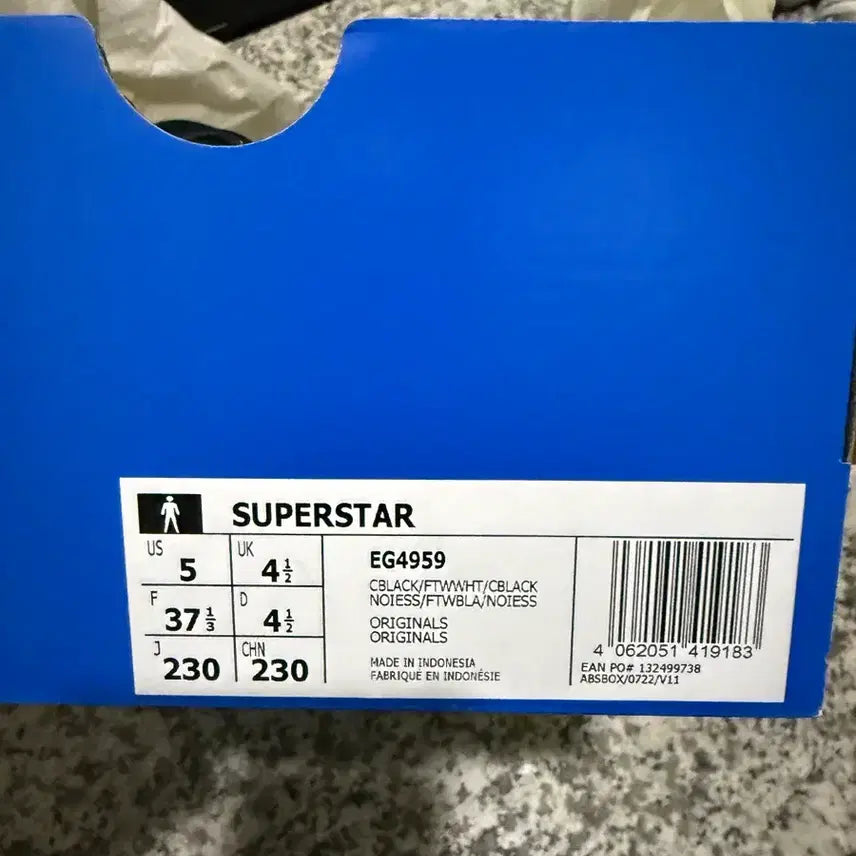 [BUNJANG] Adidas Superstar Black/White EG4959 / 아디다스 슈퍼스타 블랙/화이트 EG4959