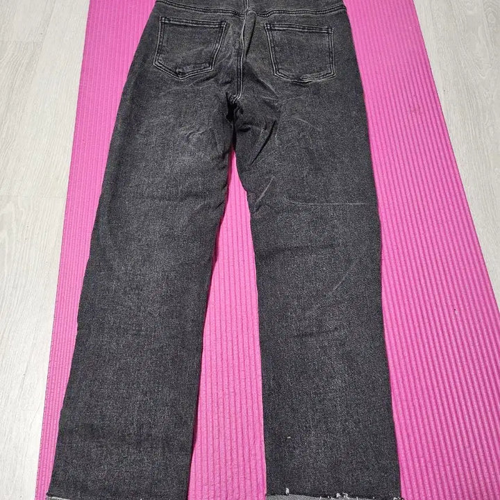 [BUNJANG] Black Denim Roll-Up Jeans - Size S / 롤업청바지S