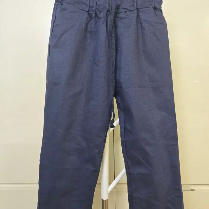 [BUNJANG] Navy Elastic Waist Cotton Pants / 네이비색 허리 밴딩 면바지