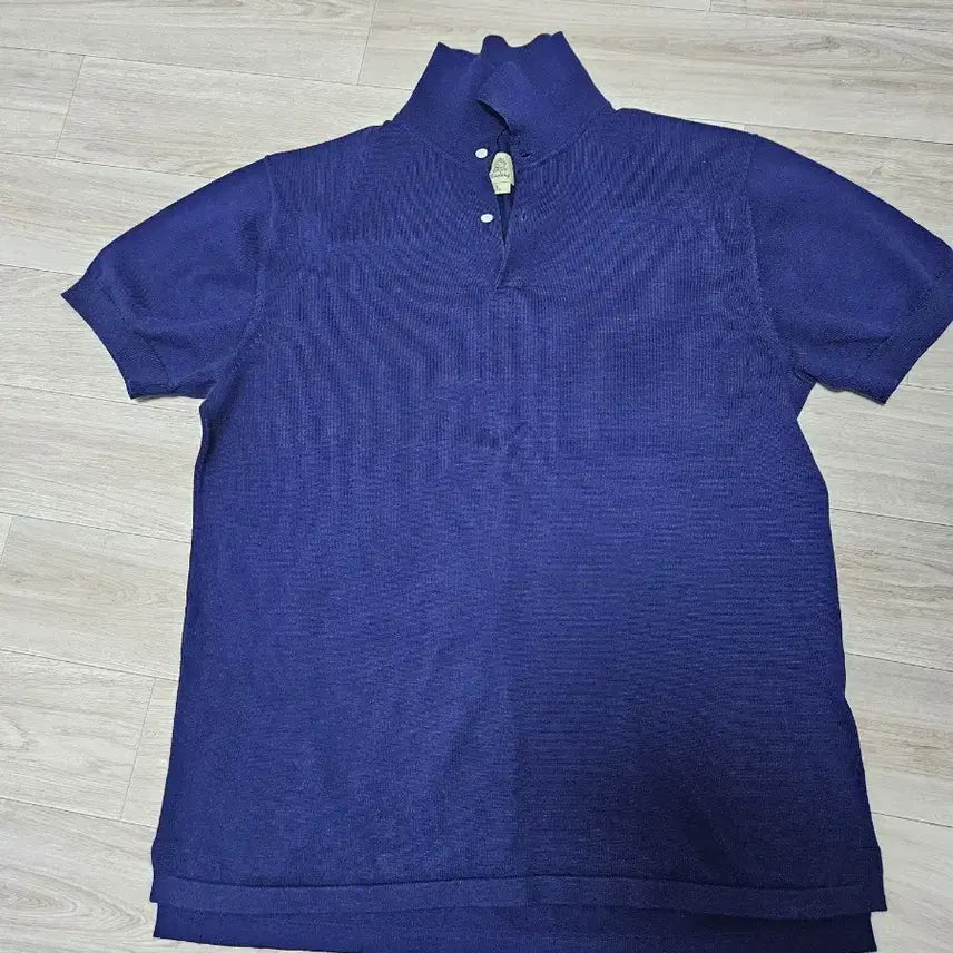 [BUNJANG] Bastong 307 Indigo Knit Pique Shirt / 바스통 307 니트 피케 인디고
