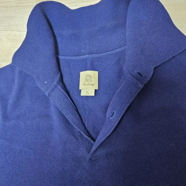 [BUNJANG] Bastong 307 Indigo Knit Pique Shirt / 바스통 307 니트 피케 인디고