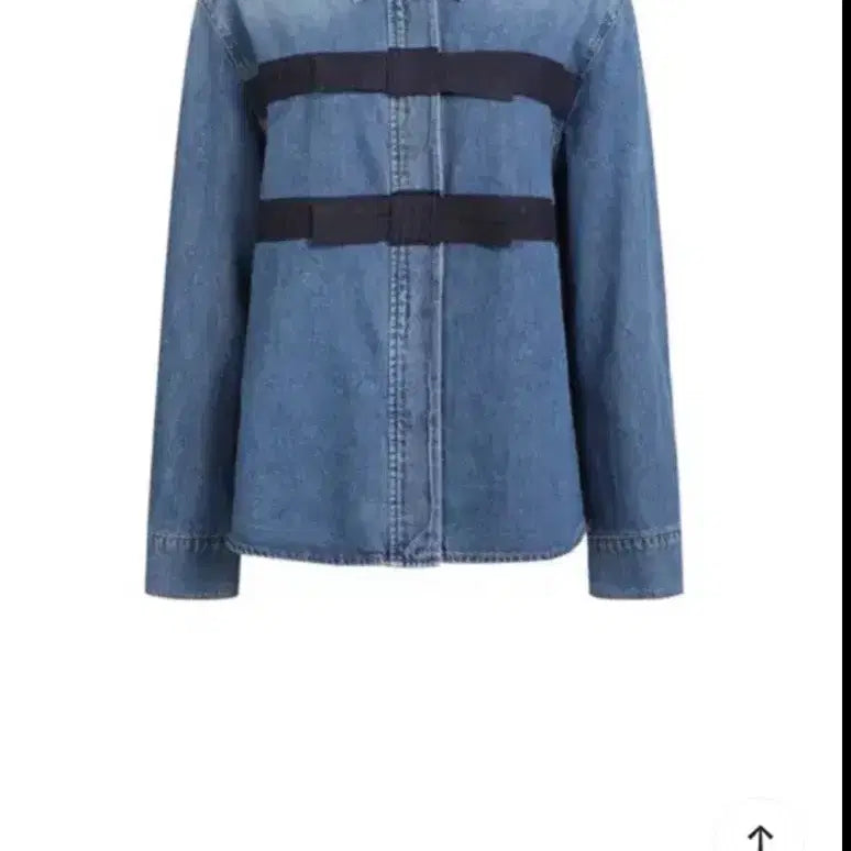 [BUNJANG] Lucky Chouette Denim Shirt Blouse 36 / 럭키슈에뜨 데님 셔츠 리본 블라우스 36