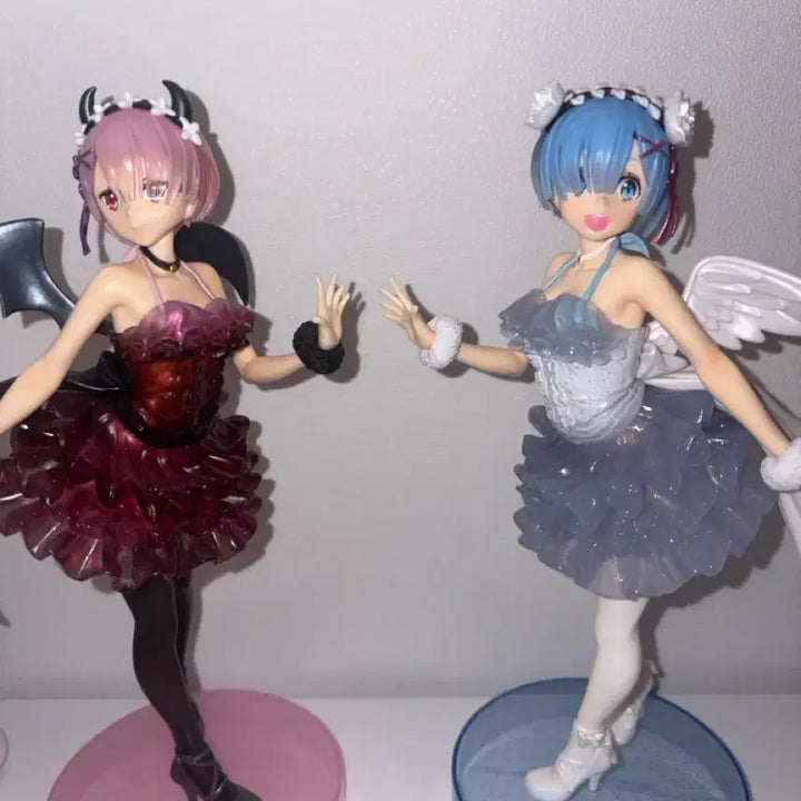 [BUNJANG] Re:Zero Rem &amp; Ram Devil &amp; Angel Figure / 리제로 렘 람 악마 천사 피규어 양도