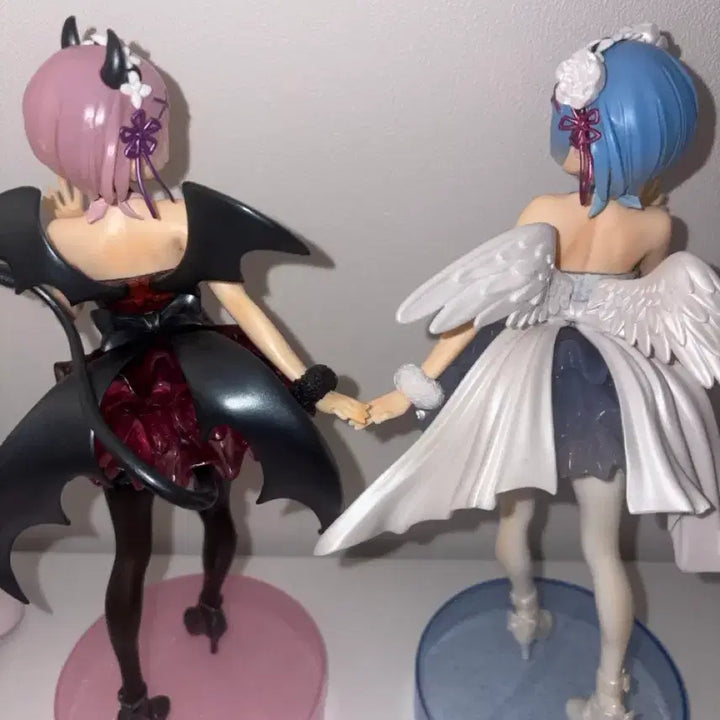 [BUNJANG] Re:Zero Rem &amp; Ram Devil &amp; Angel Figure / 리제로 렘 람 악마 천사 피규어 양도
