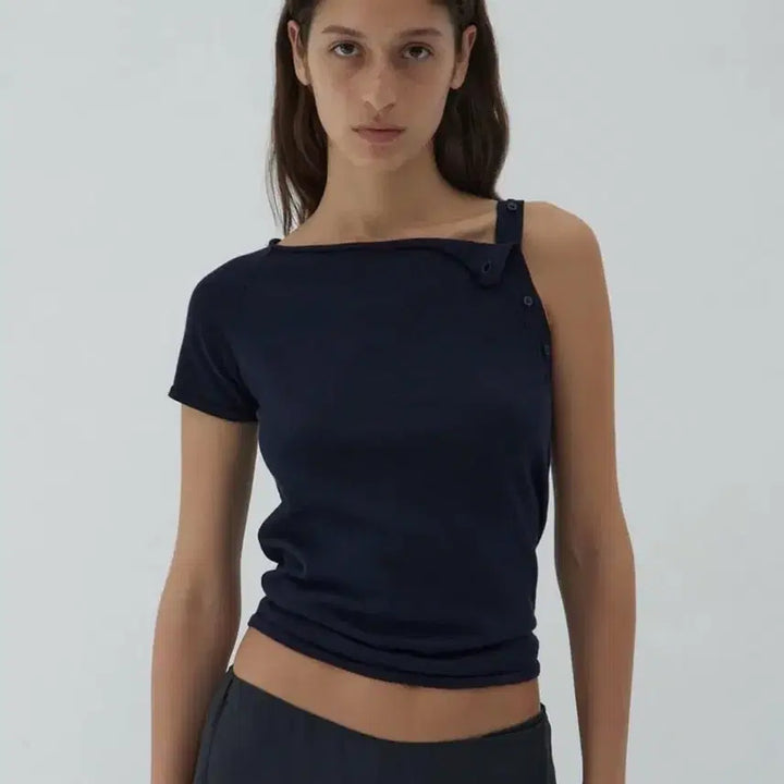 [BUNJANG] Paloma Wool Samir One Shoulder Button Sleeveless Top / (새상품)[S] 팔로마울 Samir 원 숄더 버튼 슬리브리스 탑