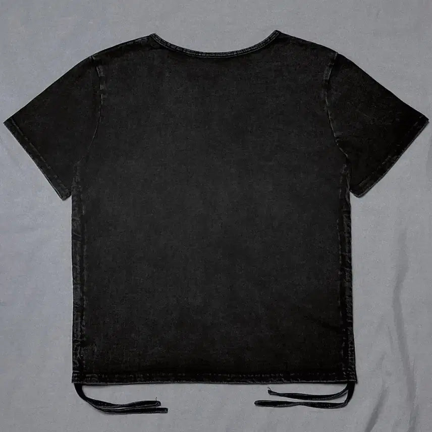 [BUNJANG] CRYX Pigment Shirred Notch Neck T-shirt / (F) 일본 빈티지 CRYX 피그먼트 셔링 노치넥 티셔츠