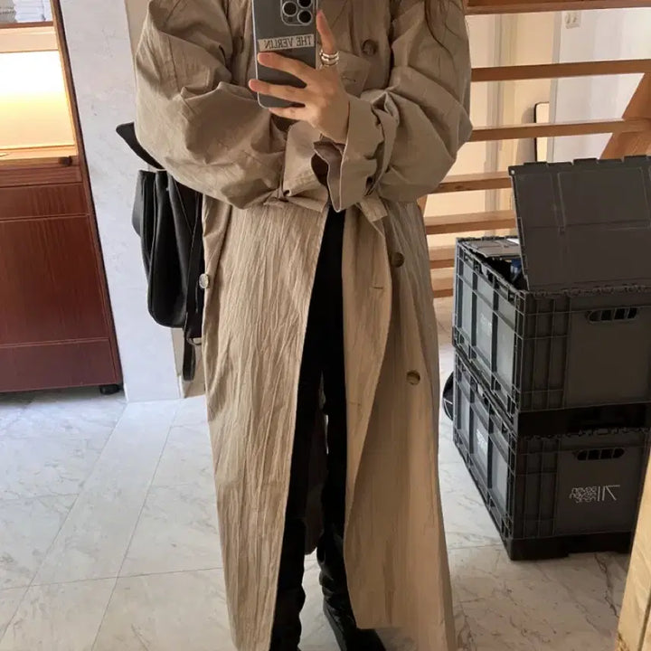 [BUNJANG] The Berlin Wrinkle Washed Trench Coat / 더베를린 트렌치 코트  wrinkle washed trench coat