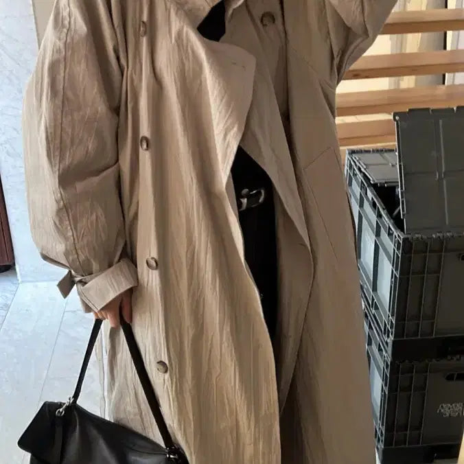 [BUNJANG] The Berlin Wrinkle Washed Trench Coat / 더베를린 트렌치 코트  wrinkle washed trench coat