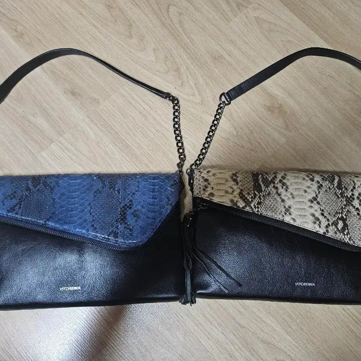 [BUNJANG] VITO REINA Snakeskin Clutch/Shoulder Bag / 비토레이나 뱀피 클러치 겸 숄더백