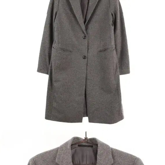 [BUNJANG] Uniqlo Wool Cashmere Blend Long Coat / 울 캐시미어 혼방 그레이 롱코트(유니클로)