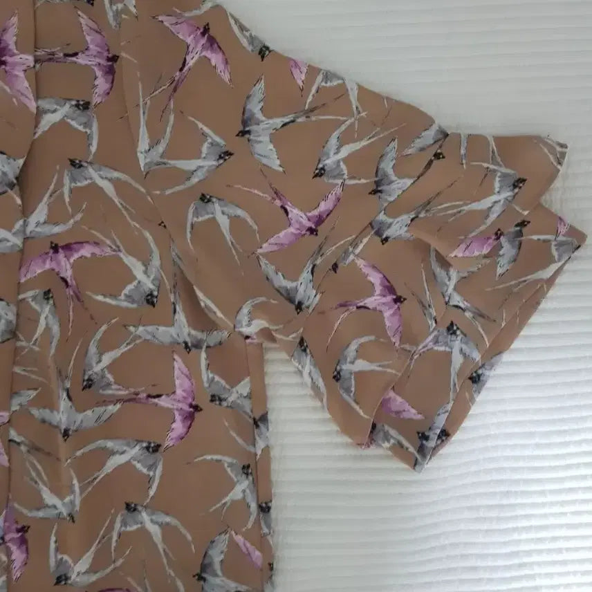 [BUNJANG] Ann Taylor Short Sleeve Chiffon Blouse Size S (55) / 앤테일러 반팔쉬폰 블라우스 S사이즈 55