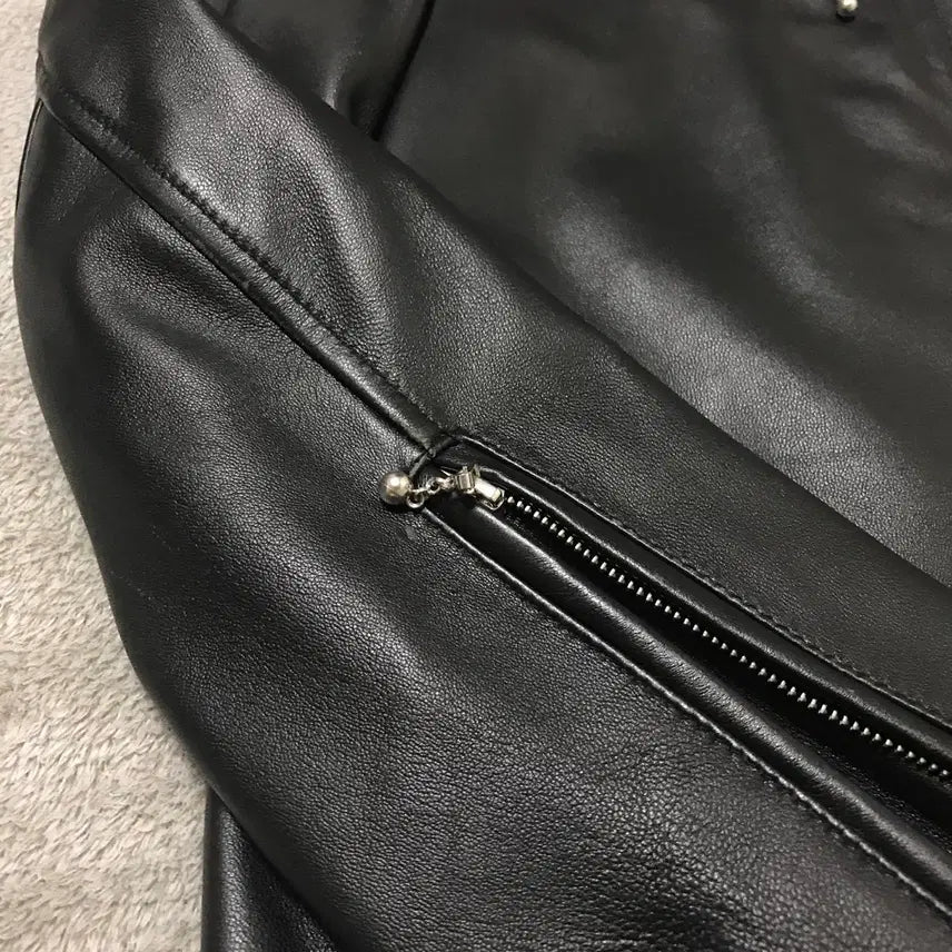 [BUNJANG] AgingCCC China Collar Lambskin Leather Jacket XL / 에이징CCC 차이나카라 램스킨 가죽 자켓 XL사이즈