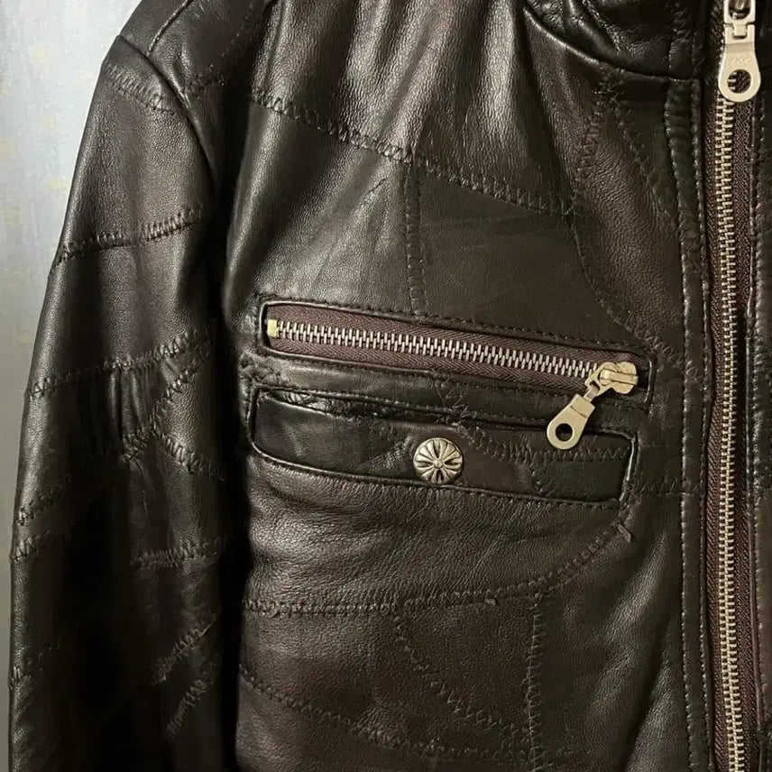 [BUNJANG] Vintage Artisan Lambskin Leather Jacket / 크롬하츠맛 일본 빈티지 램스킨 아티잔 레더자켓