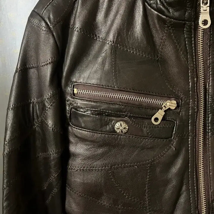 [BUNJANG] Vintage Artisan Lambskin Leather Jacket / 크롬하츠맛 일본 빈티지 램스킨 아티잔 레더자켓