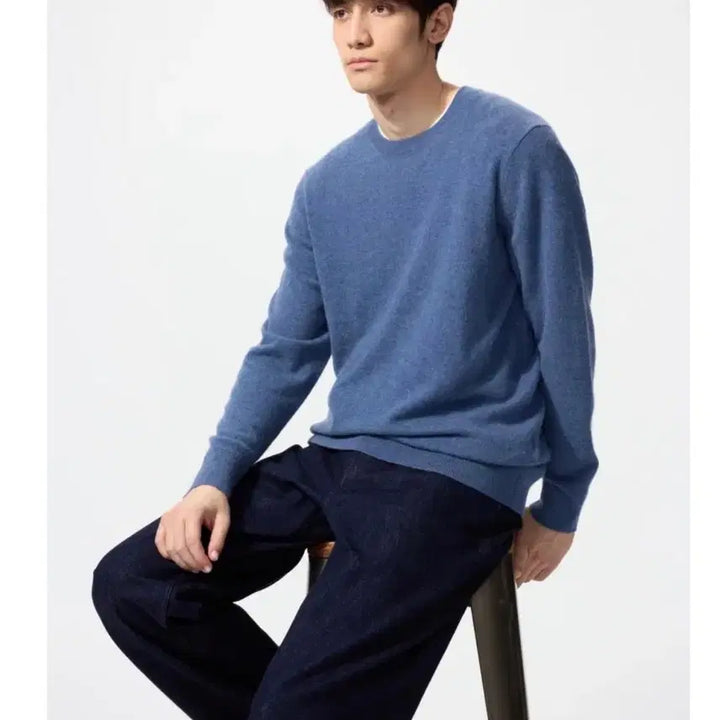 [SOLD OUT] 유니클로 블루 캐시미어 니트 XL 새상품