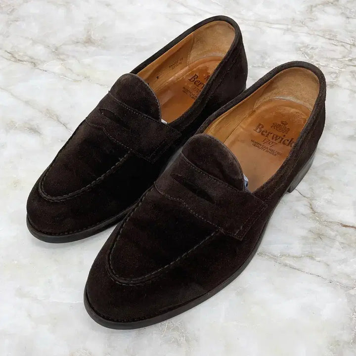 [BUNJANG] Berwick 9628 Suede Penny Loafers / [270, 8] 버윅 9628 스웨이드 남자 페니로퍼