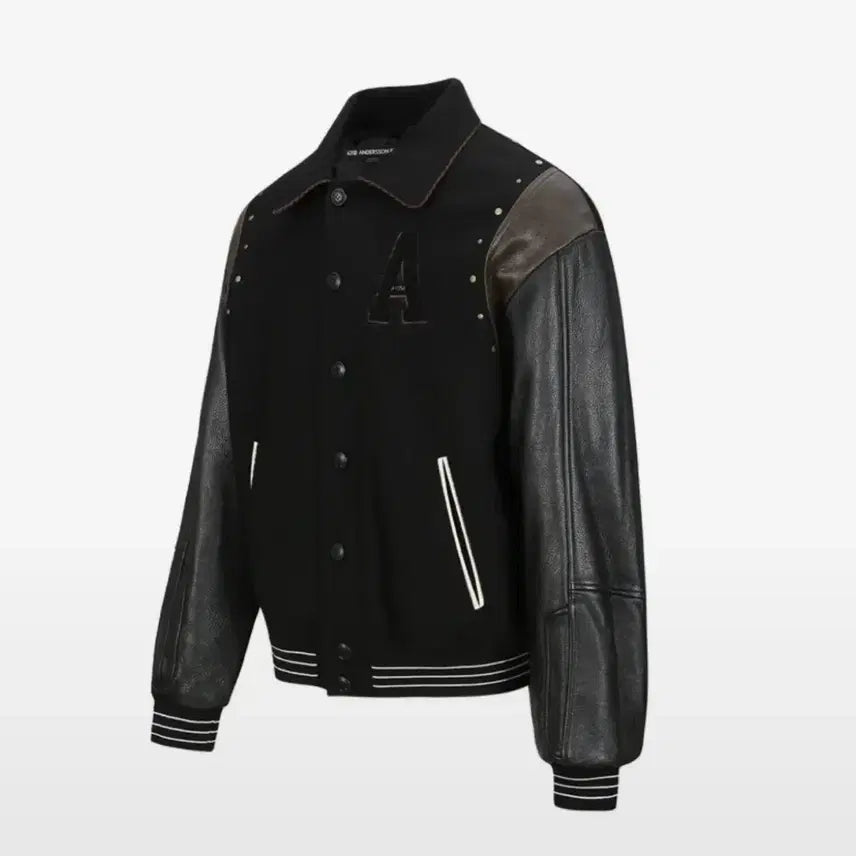 [BUNJANG] Andersson Bell Leather Varsity Jacket / 앤더슨벨 레더 바시티자켓