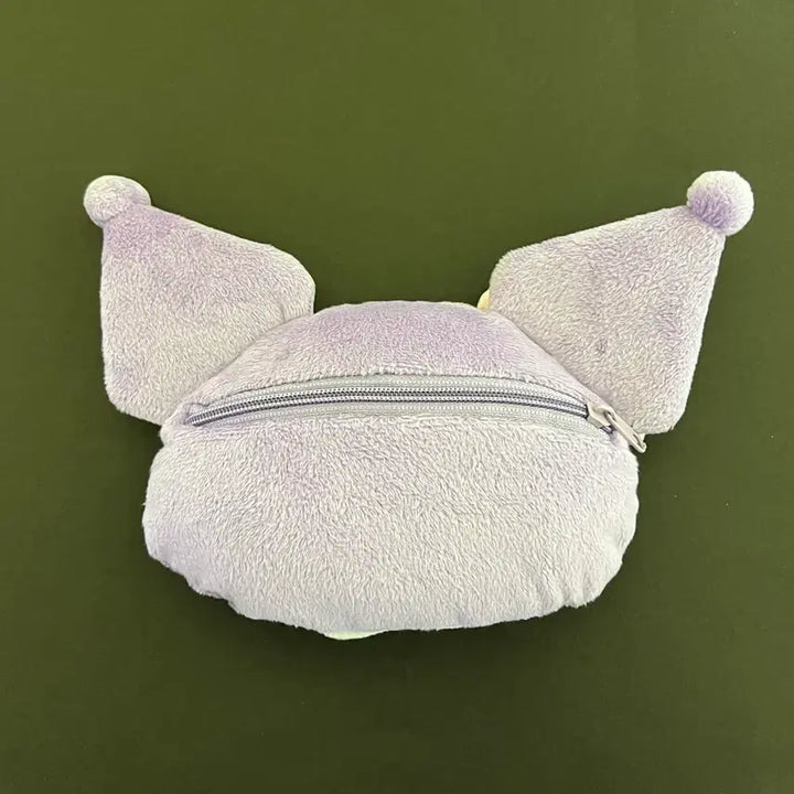 [BUNJANG] San-X Sanrio Kuromi Face Plush Pouch / 산엑스 산리오 아타리쿠지 쿠로미 얼굴 인형 파우치 누이 굿즈