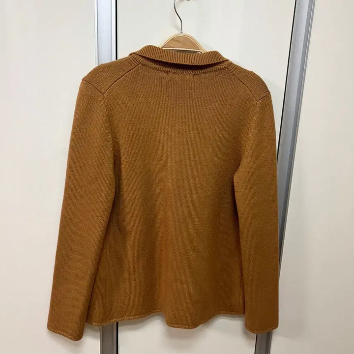 [BUNJANG] System Camel Wool Knit Open Collar Cardigan Jacket / 시스템 system 한섬 울 니트 오픈 카라 가디건 카멜 자켓 오피스룩