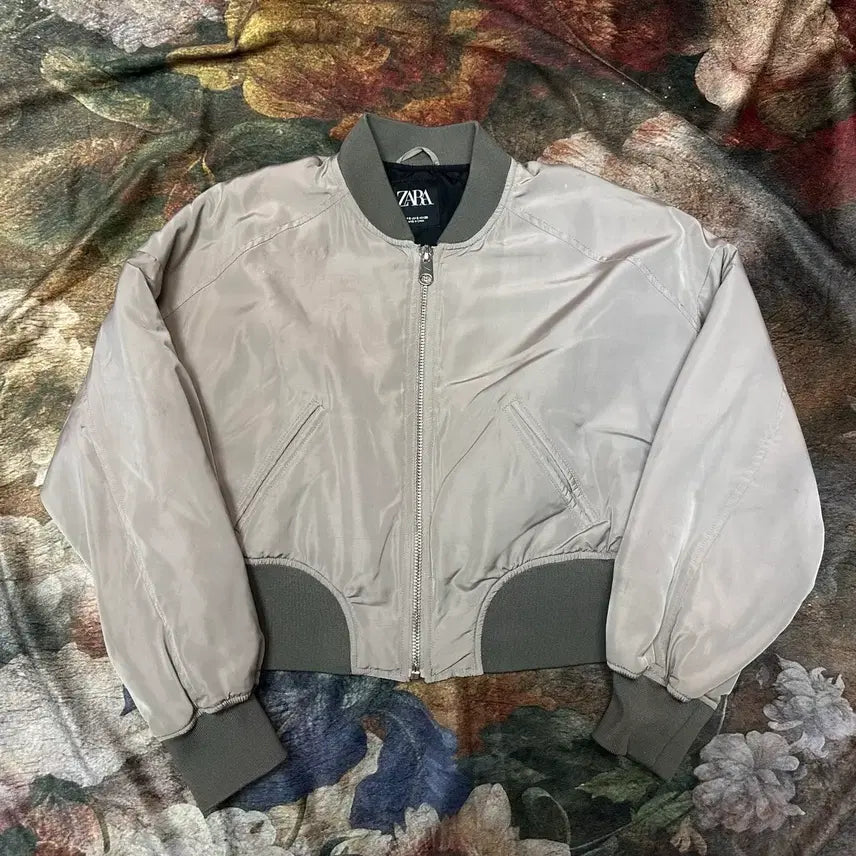 [BUNJANG] Zara Vintage Beige Bomber Jacket S / 자라 빈티지 베이지항공점퍼 S 알파인더스트리 항공점퍼 ma1 점퍼